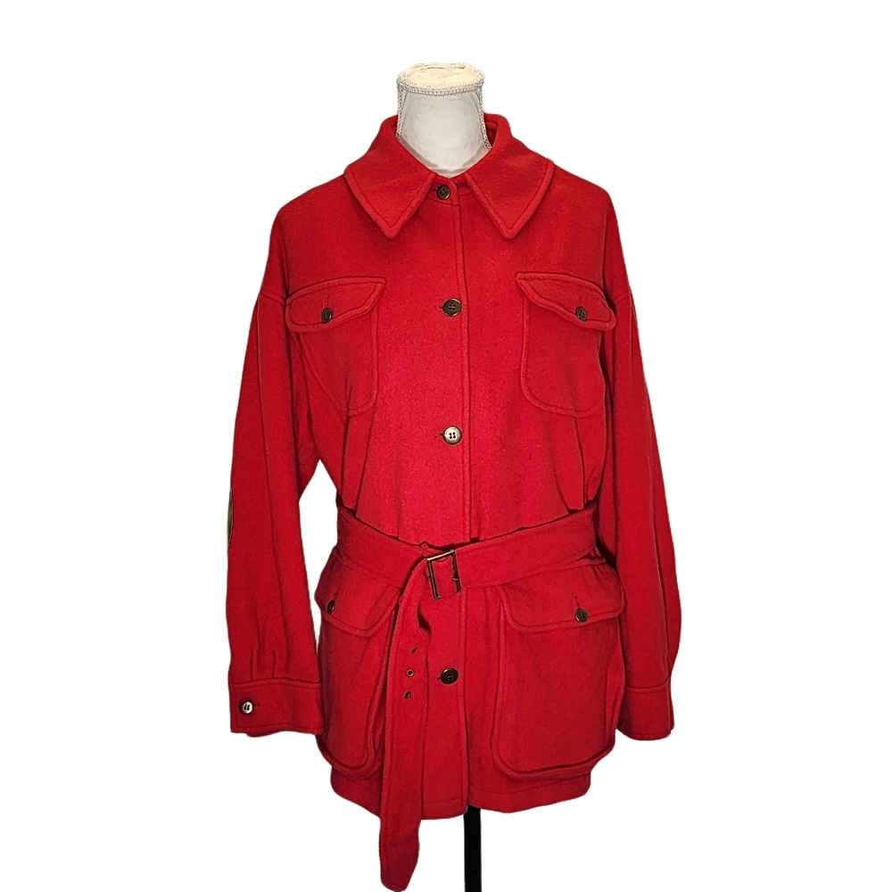 Ashley Scott. Vintage, Wool Coat. Red. Size: Medium